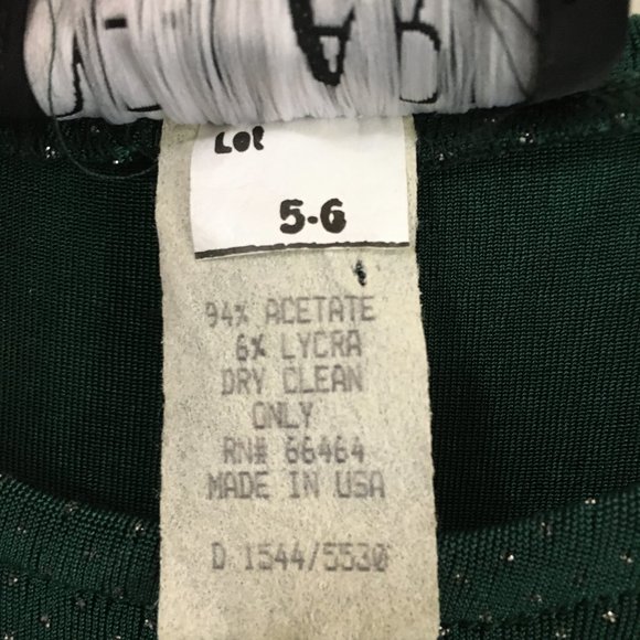 Women’s Vintage Green Sparkle Dress - Picture 3 of 6